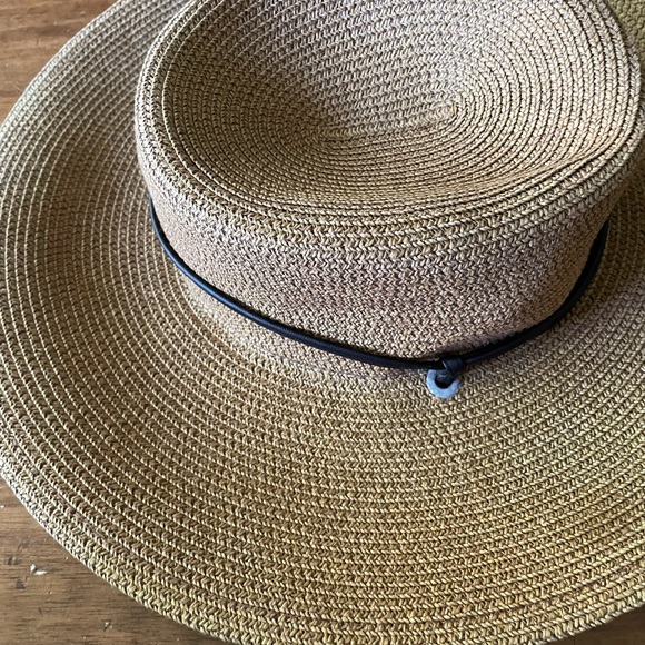 Sloggers Wide Brim Floppy Braided Sun Hat Lanyard Strap Medium M - Picture 2 of 4